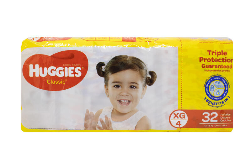 Huggies Classic Disposable Diapers S4 XL 6X30: $22.50