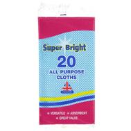 Superbright All Purpose Cloth 20pk: $4.01