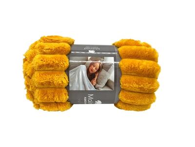 Malinad Fleece Throw Blanked w/Plush Material Yellow 50x60 1 count: $35.00