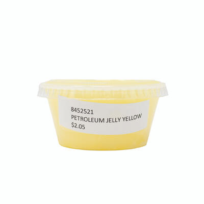 Petroleum Jelly Yellow 3 1/4 oz cups: $2.50