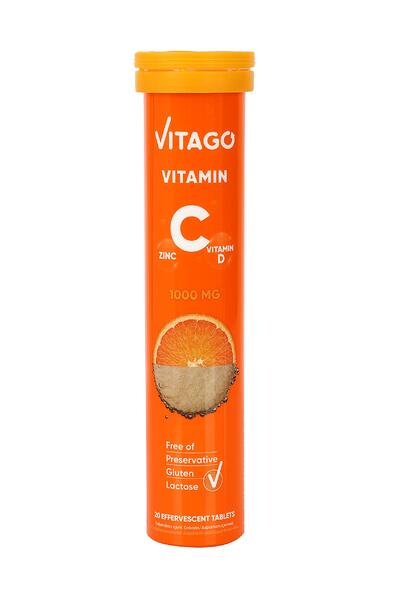 Vitago Vitamin C Effervescent Tablets 20's 1000mg