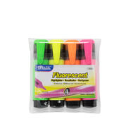 Fluorescent Highlighters With Pocket Clip Chisel Tip 4 Pack: $0.00