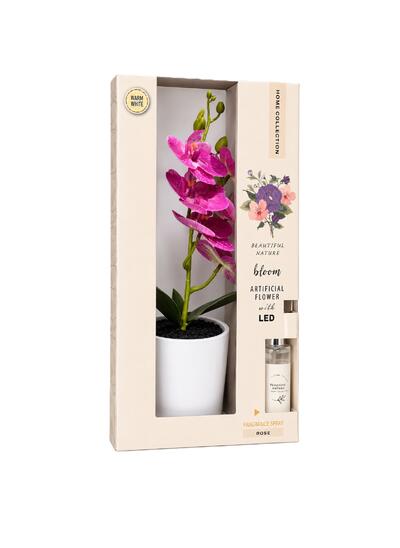Home Collection Bloom Artificial Flower with LED Orchid