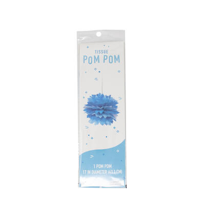 Tissue Pom Pom Blue 1 ct: $6.00