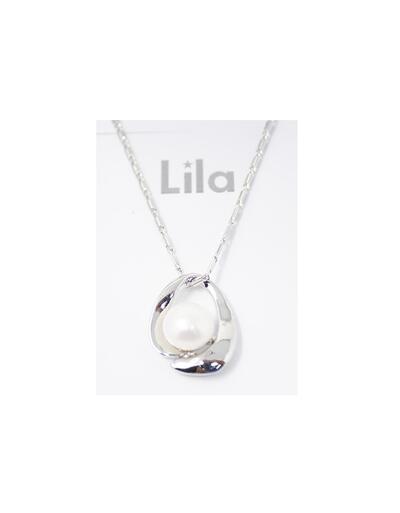 Lila Split Oval Pearl Pendant: $45.00