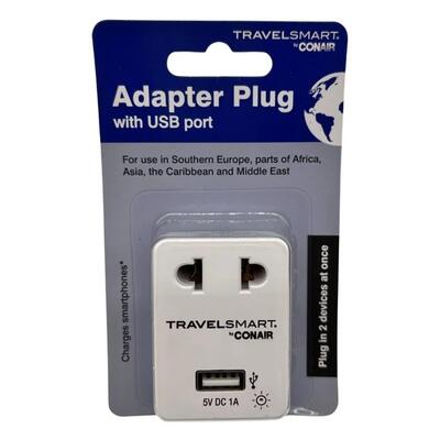 Travel Smart By Conair Adapter Plug USB Port: $8.00