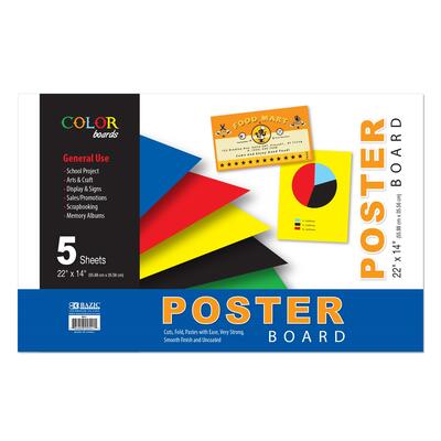 Bazic Assorted Color Poster Boards 22