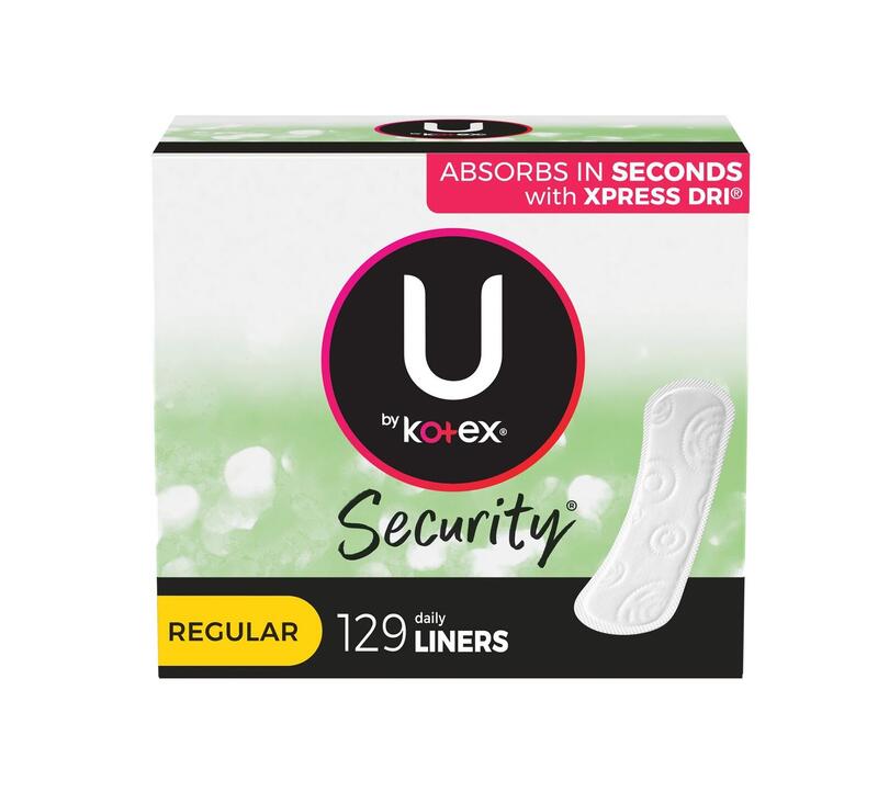 U by Kotex Security Lightdays Pantiliners Unscented Regular 129 count: $31.07