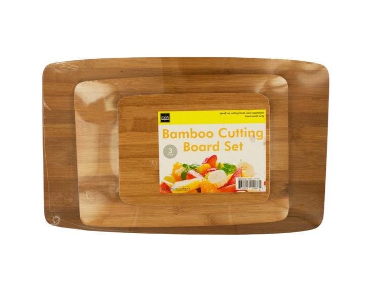 Handy Helpers 3pc Bamboo Cutting Board Set