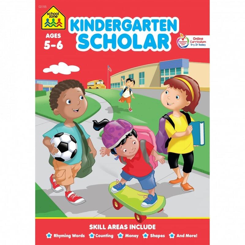 School Zone Kindergarten Scholar Workbook 64pg Ages 5-6: $7.00