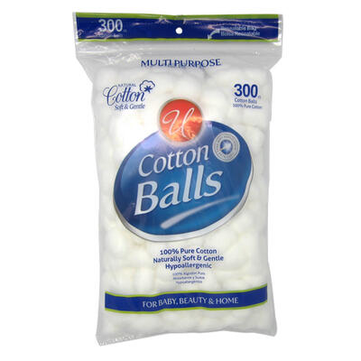 U Cotton Balls 300ct: $8.00