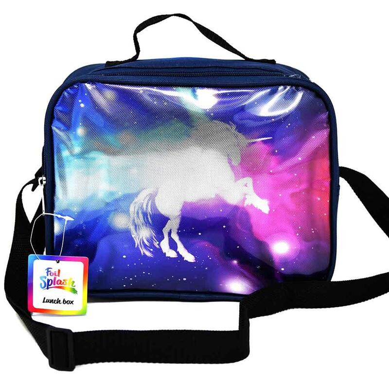 Girls Galaxy Unicorn Lunch Bag With Shoulder Straps