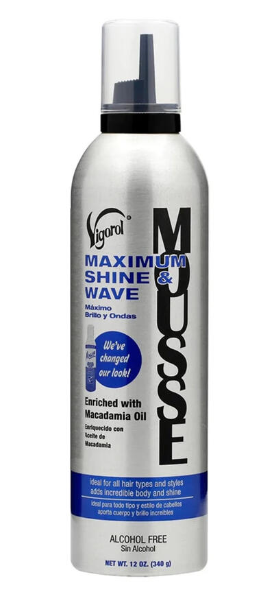 Vigorol Max Shine & Wave Mousse 12oz