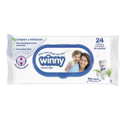 Winny Baby Wipes Aloe Vera & Vitamin 24ct: $5.60