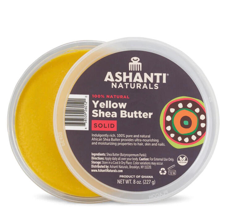 Ashanti Naturals 100% Natural Yellow Shea Butter Solid 8oz