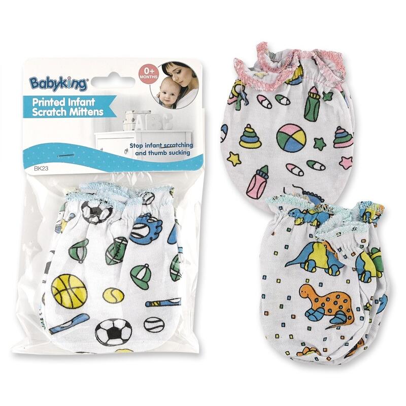 DNR Baby King Printed Infant Scratch Mittens: $2.00