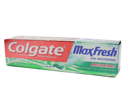 Colgate Max Fresh With Whitening Breath Strips Clean Mint Toothpaste 6oz: $15.00