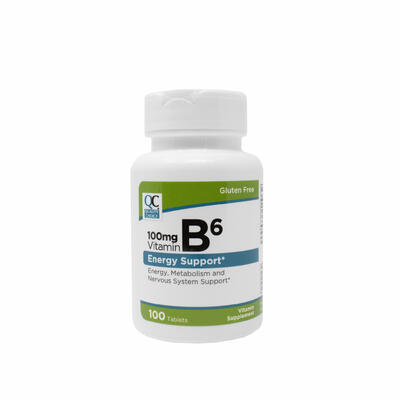 QC Vitamin B6 100 mg Energy Support 100 Tablets: $17.50
