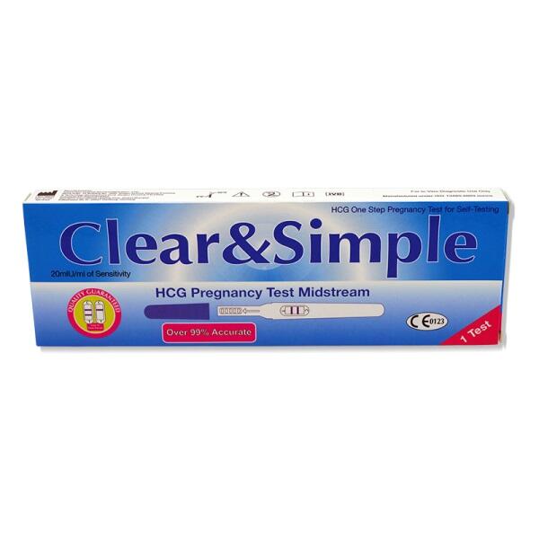 Clear and Simple Pregnancy Test Strips