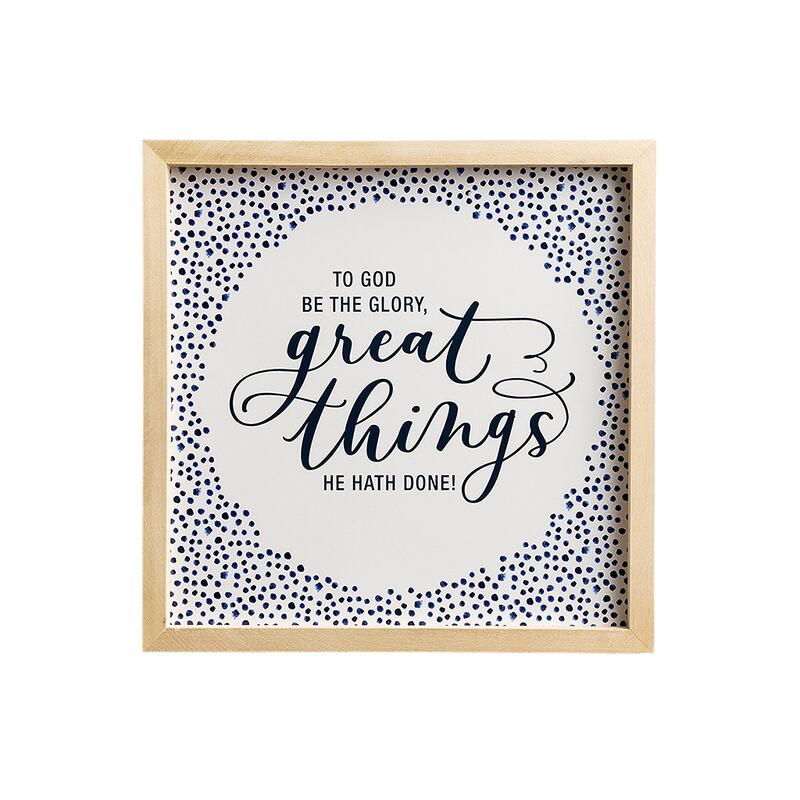 Great Things Framed Wall Decor 14x14