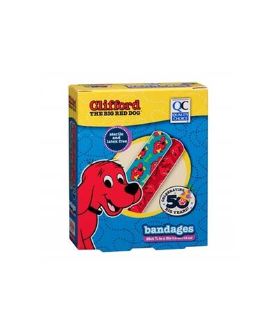 QC Clifford The Big Red Dog Kids Bandages 25 ct: $7.00