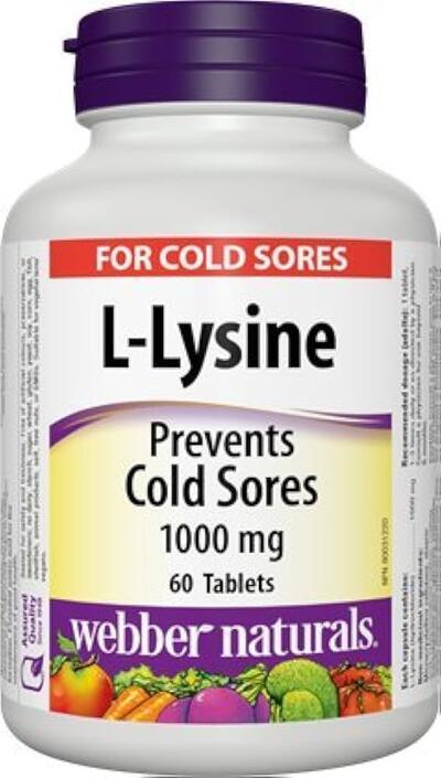 Webber L-Lysine 1000mg 60 Tabs
