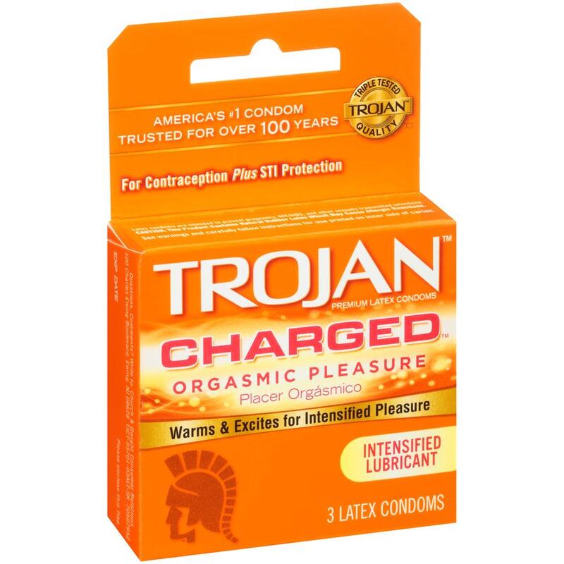 Trojan Charged Orgasmic Pleasure 3ct