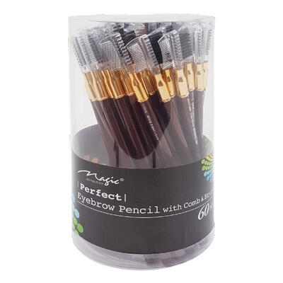 Magic Eyebrow Pencil With Comb & Brush Dark Brown 1 piece