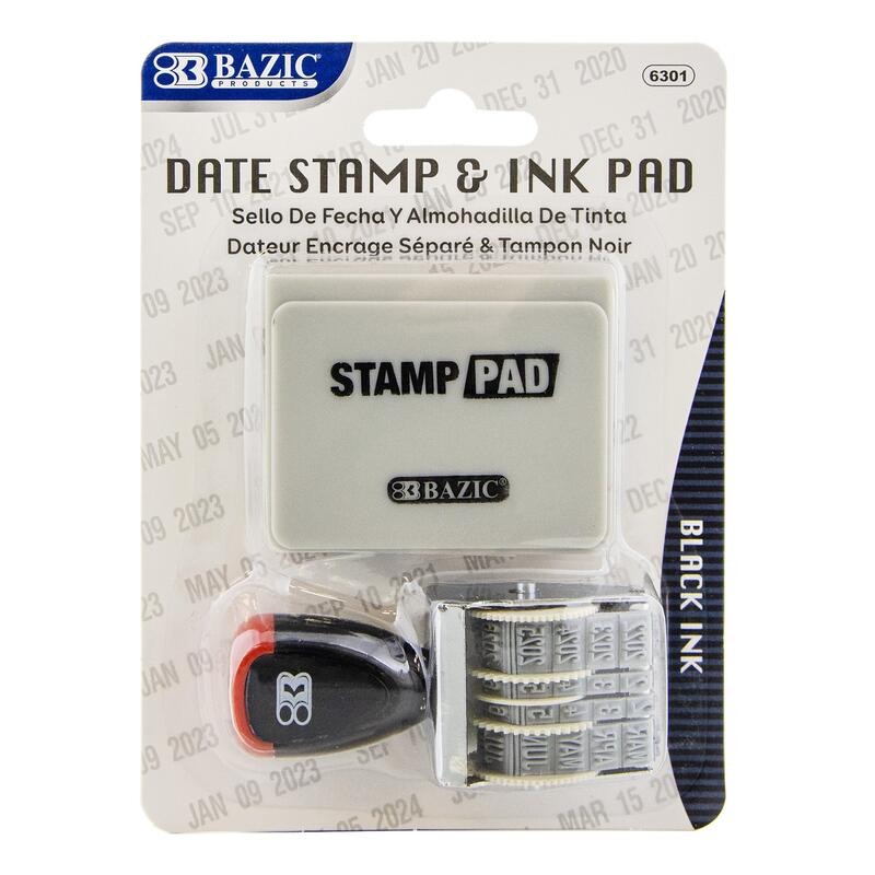 Bazic Date Stamp/Ink Pad Blk
