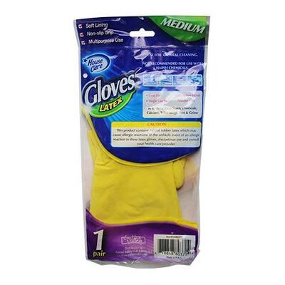 Yellow Latex Household Gloves: $4.01