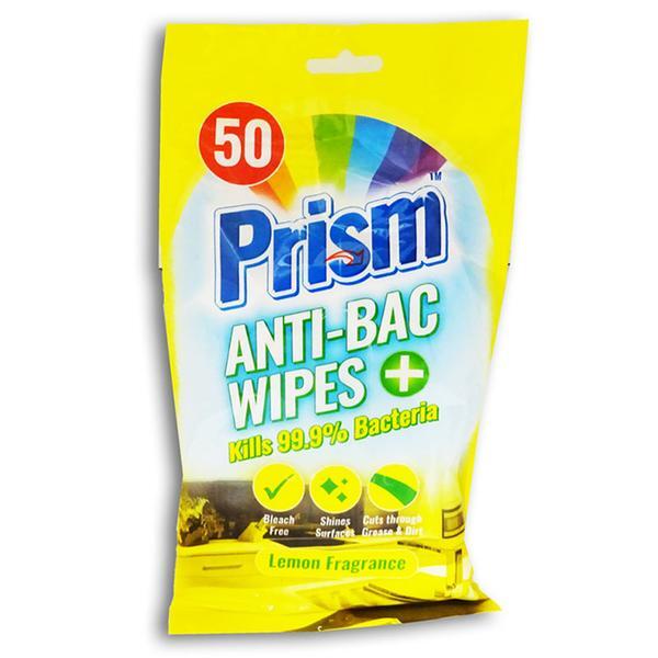 DNR Prism Anti Bacterial Wipes 50pk: $4.50