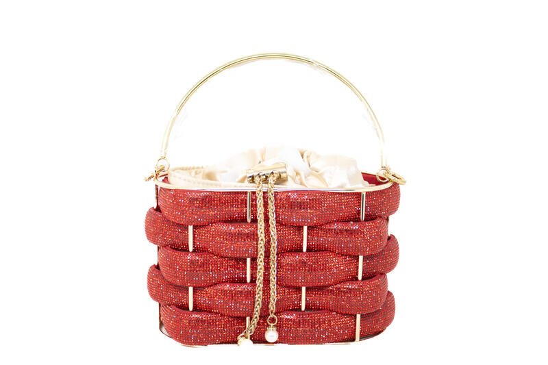 Rhinestone Basket Bag