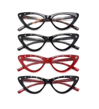 Cateye Stone Spring Glasses Assorted 1 piece: $15.00