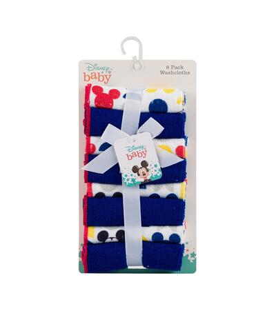 Mickey Mouse Washcloth Set Assorted 8 pack