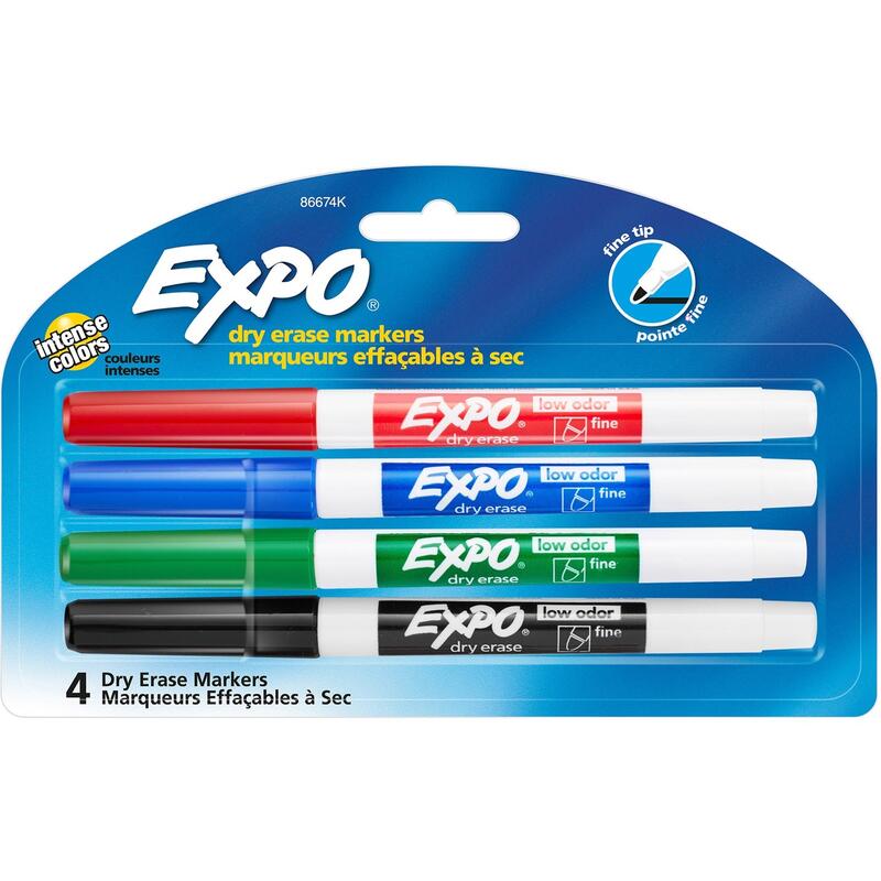 Expo Fine Tip Dry Erase Markers 4ct