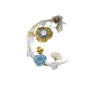 Wall Frame Crescent Shaped Gold, White And Light Blue 1 count