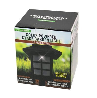 Square Head Rechargeable Solar Garden Stake Light 1 count: $25.00