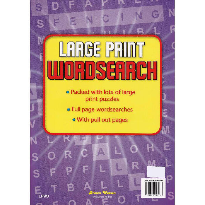 Large Print Word Search