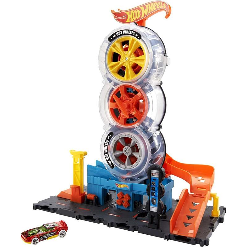 Hot Wheels Twist Tire Shop Playset