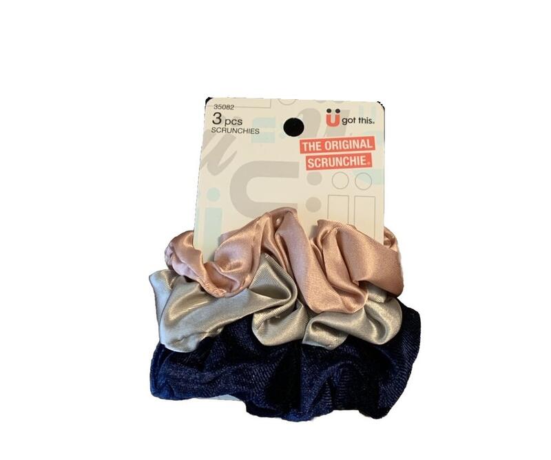 Satin Velour Scrunchies 3 pieces