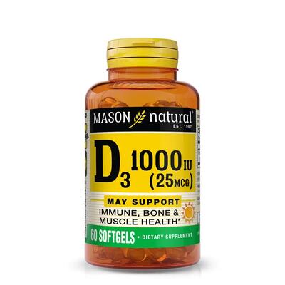 Mason Vitamin D-3 1000IU Softgels 60'S