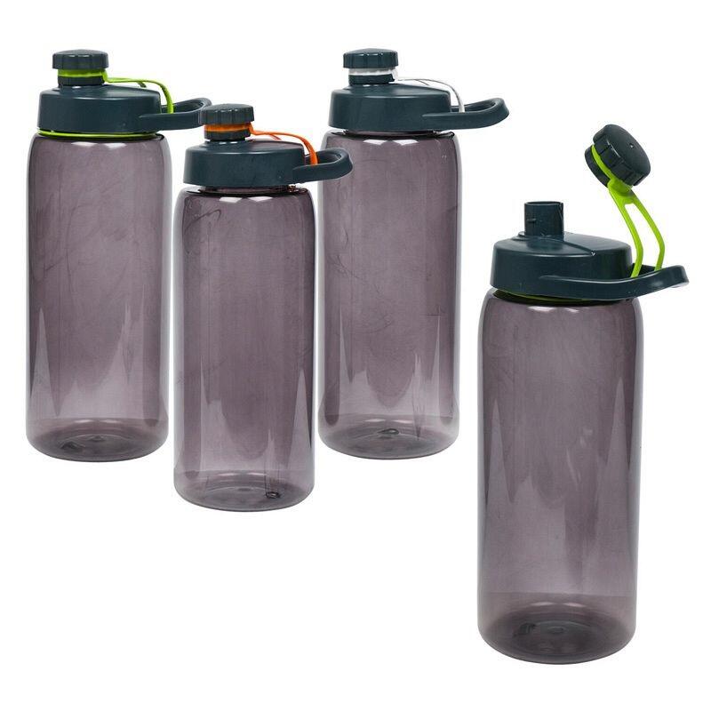 Water Bottle With Screw Top Grey 34oz