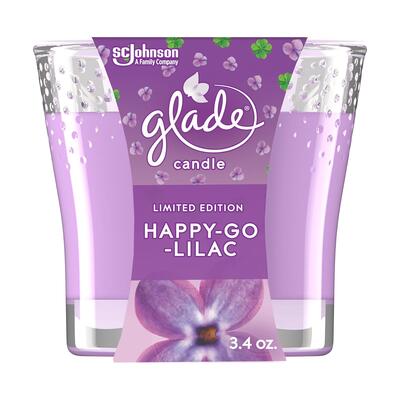 Glade 1 Wick Candle Happy Go Lilac 3.4oz
