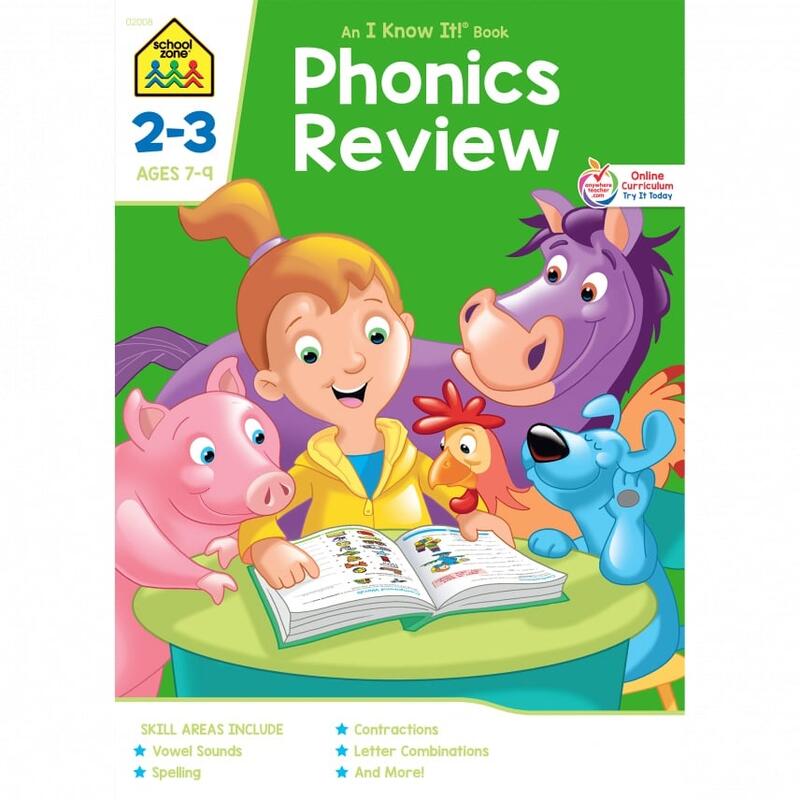 School Zone Phonics Review Workbook 1 - 3 64pg