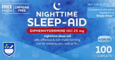 Rite Aid Nighttime Sleep Aid Blue Tablet 100ct
