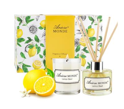 Arirose Monde Fragrance Diffuser & Scented Candle Gift Set: $40.01
