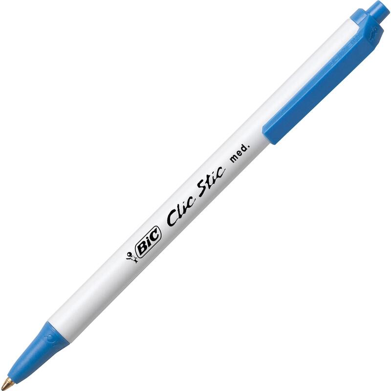 Bic Clic Stic Ball Pen Retractable Medium Point Blue 1ct: $3.00