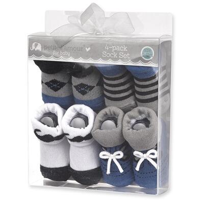 Petite L'amour Baby Socks One Size 4 Pairs