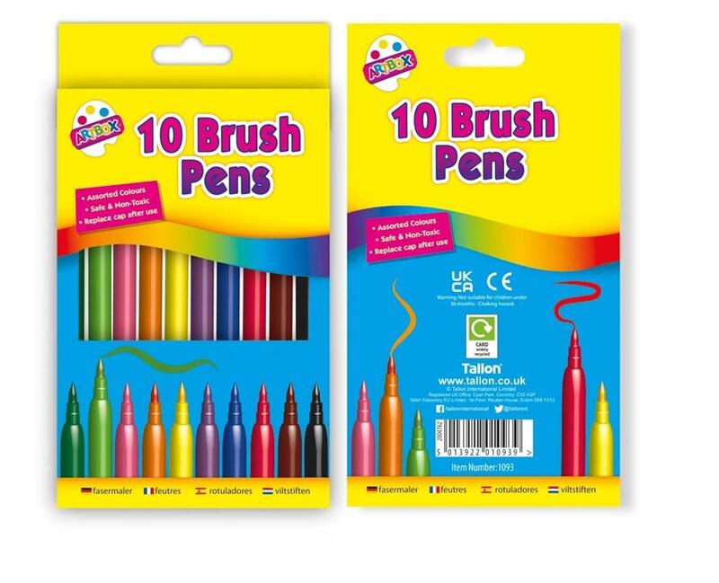 Quality Brush Fibre Pens 10ct