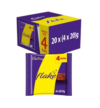 Cadbury Flake 80g 4 pack: $9.00